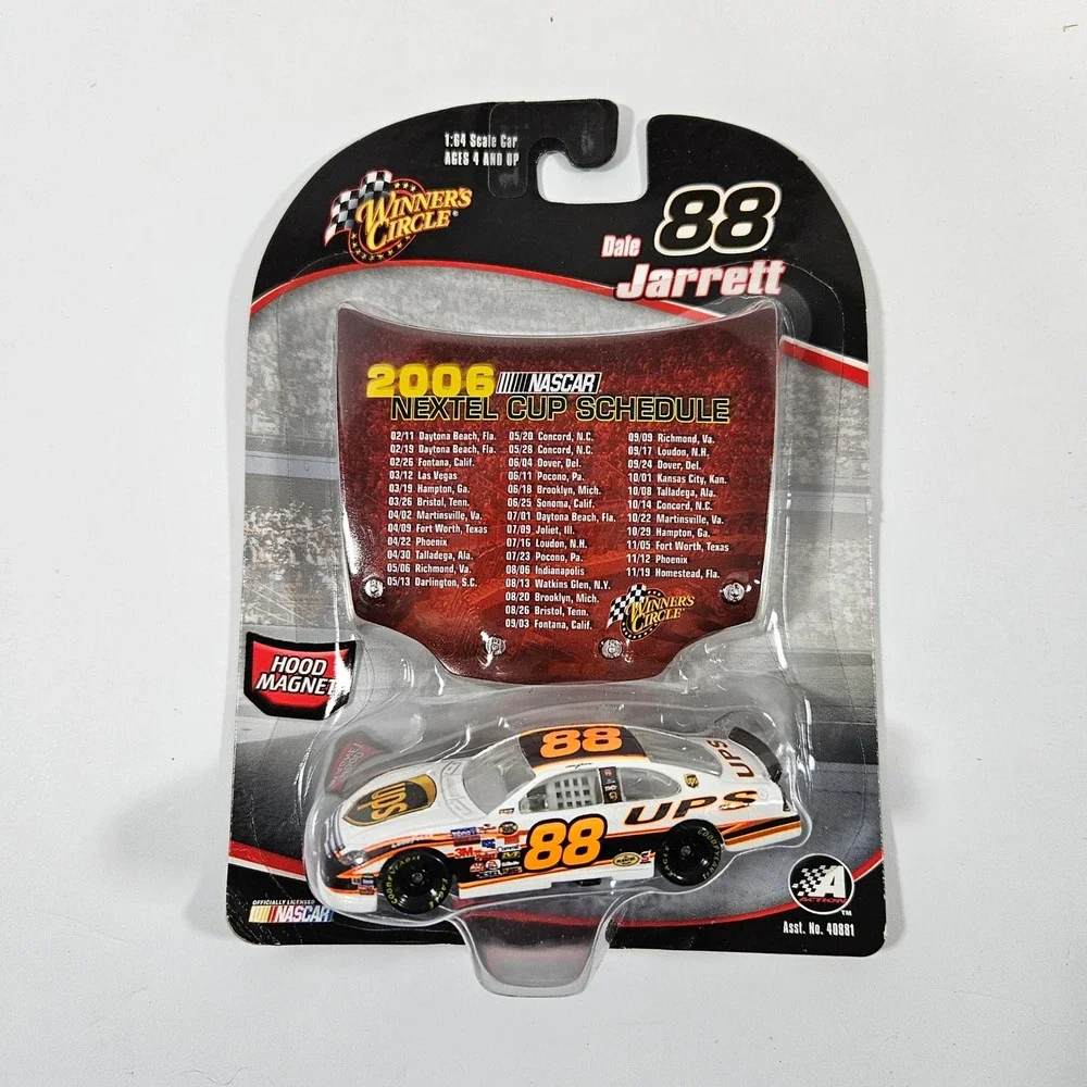 Winners Circle Dale Jarrett 88 UPS 2006 NASCAR 1:64 Diecast Car with Hood Magnet